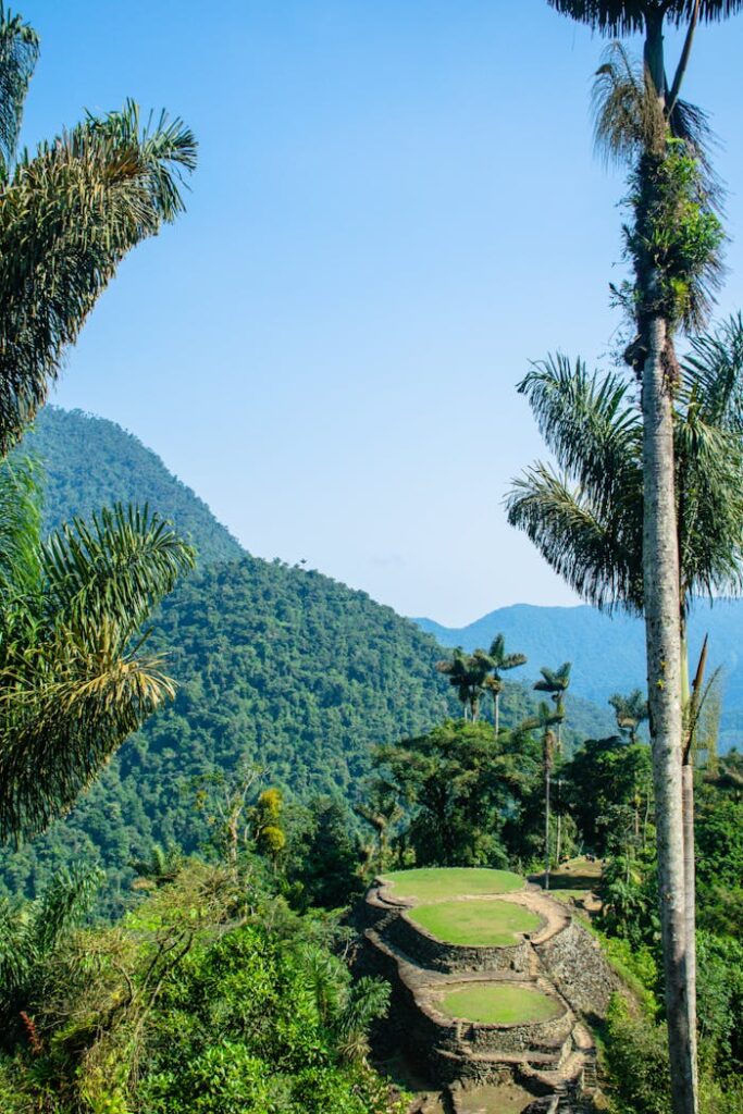 Ruinas arqueológicas de Ciudad Perdida en Sierra Nevada Colombia